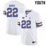 Youth Florida Gators #22 Dionte Marks NCAA Jordan Brand White Authentic Stitched College Football Jersey ZAX8062FG